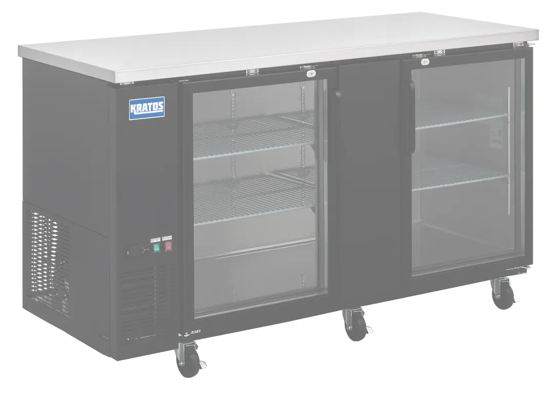 Hubert 147230 Back Bar Cooler, 23.4 cu ft, 69-3/25"W x 36-1/4"D x 38-3/4"H, Black, Stainless Steel,