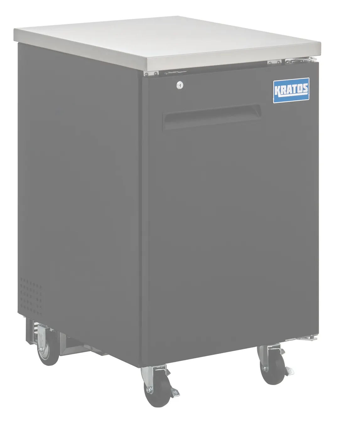 Hubert 214574 Back Bar Refrigerator, 7.8 cu ft, 23-1/2"W x 30-3/4"D x 38-3/4"H, Door, Black, LED