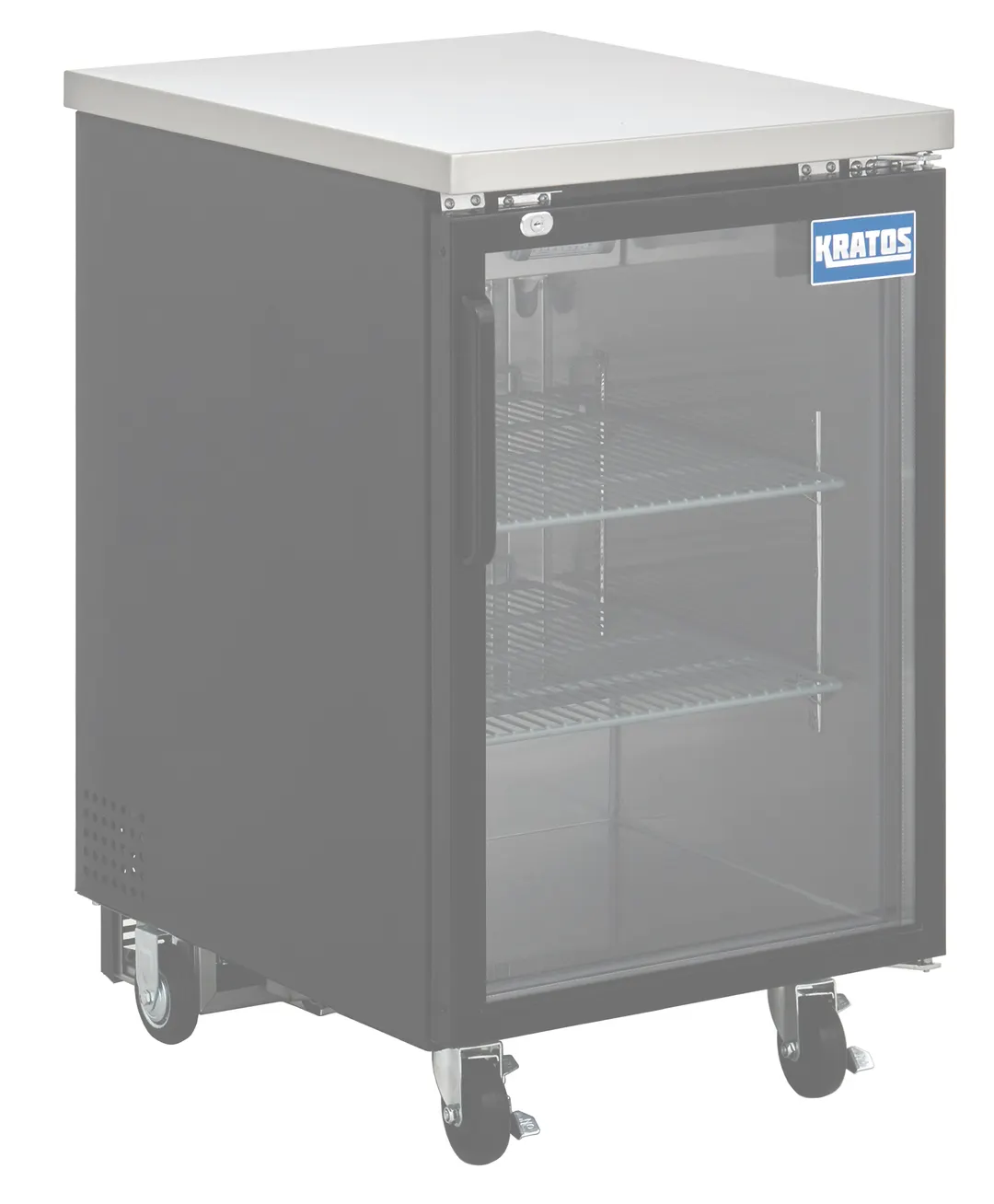 Hubert 81570 Kratos Back Bar Cooler, 7.8 cu ft, 23.5"W×30.75"D×38.75"H, Stainless Steel, 1/4 HP 115V