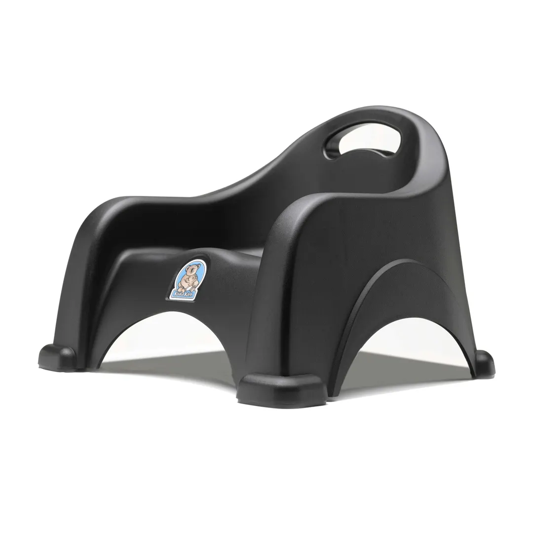 Koala KB328-02 Plastic Restaurant Booster Chair, 16-1/4"W x 11-1/2"D x 7-1/2"H, Black, Microban Antimicrobial, High Density Polyethylene, ASTM Certified