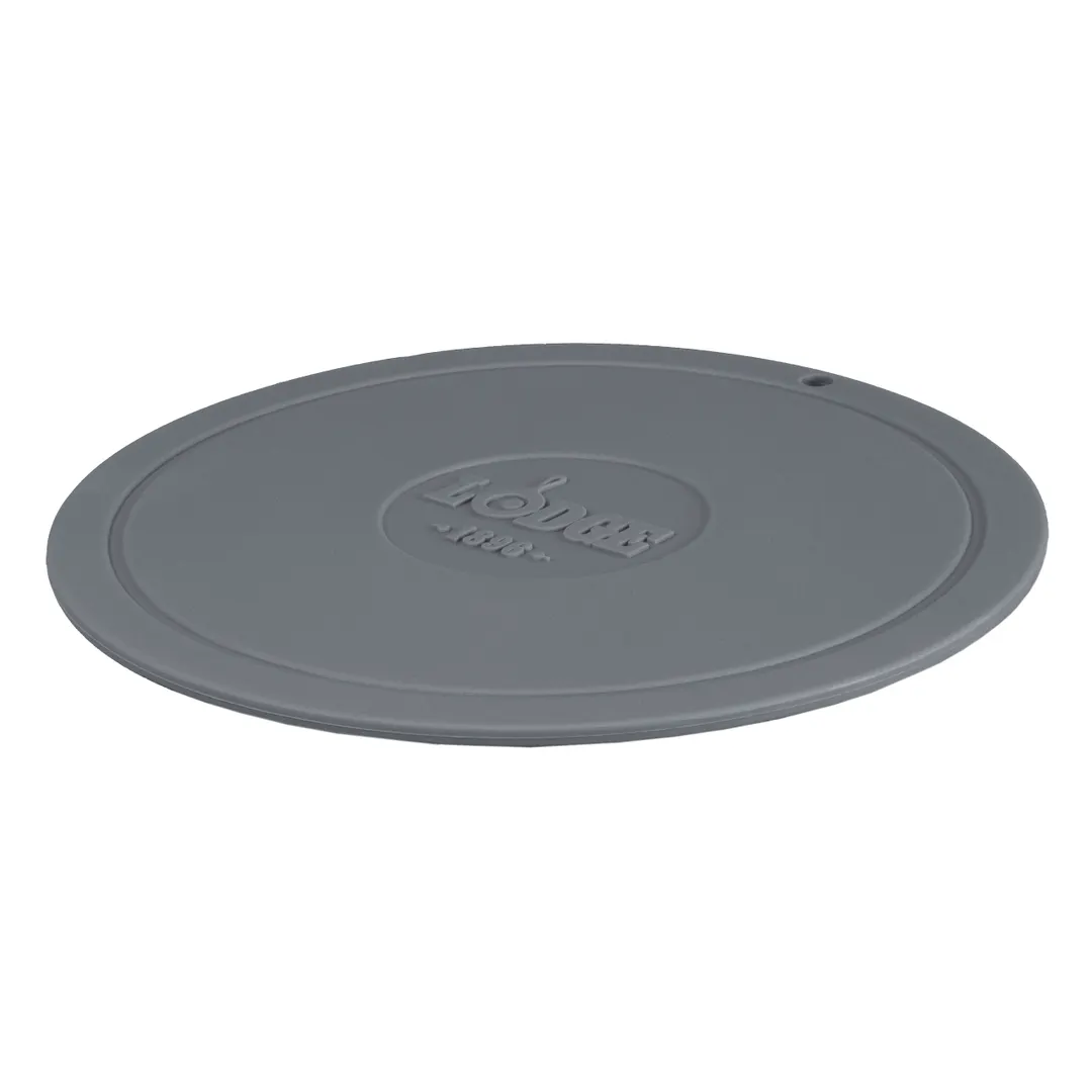 Lodge AS7DT06 Trivet, 7" Gray Silicone, Heat Protection 525°F, Dishwasher Safe, BPA‑Free