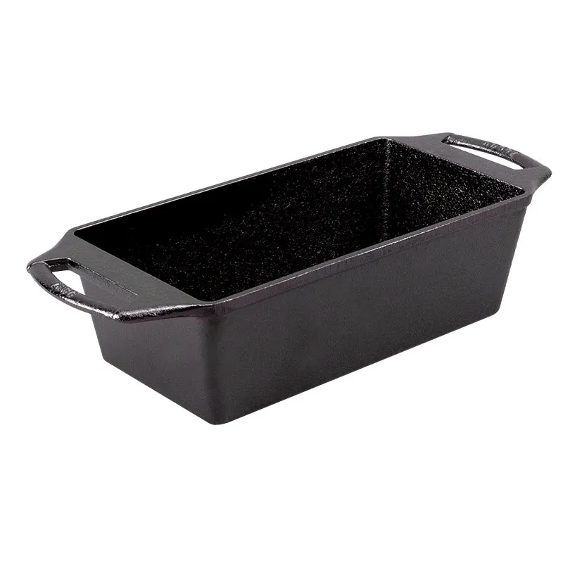 Lodge BW8LP Cast Iron Loaf Pan, 8-1/2" x 4-1/2", Rectangular, Seasoned, With Handles