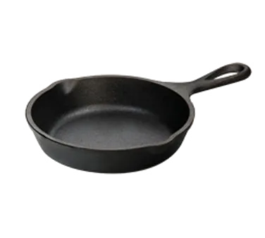 Lodge L5MS Mini Skillet, 5-1/8" dia. x 1-1/16"H, Cast Iron, Seasoned, Hand Wash Only