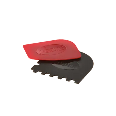 Lodge SCRAPERCOMBO Bowl/Pan Scraper Pack, Polycarbonate, Black/Cherry, 2-Set - 1/Pack