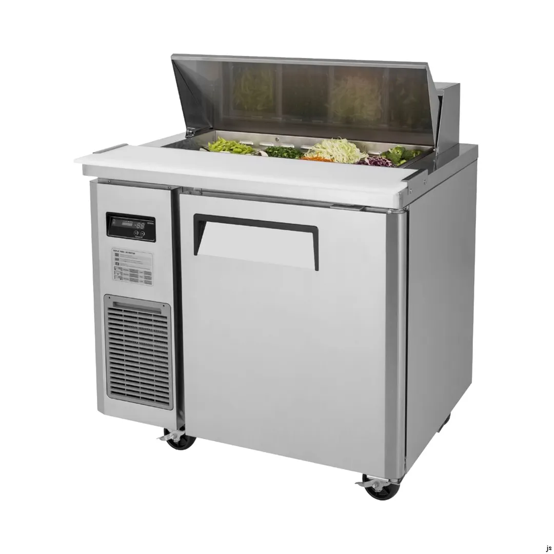 La Rosa Refrigeration L-12138-28 38" 1-Door Sandwich and Salad Prep Table, 6 Pans