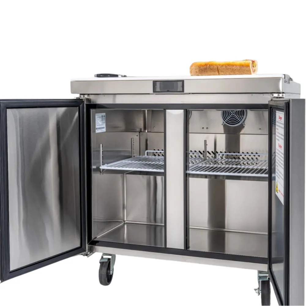 Migali C-SP36-15BT-HC 38" Mega Top Sandwich Prep Table w/ 2 Doors, 15 Pans