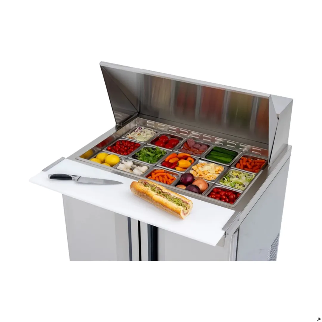 Migali C-SP36-15BT-HC 38" Mega Top Sandwich Prep Table w/ 2 Doors, 15 Pans