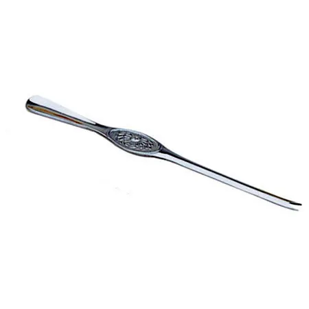 Omcan USA 80746 8" Stainless Steel Seafood Pick, Fork-Style Skewer for Shellfish, Polished Finish