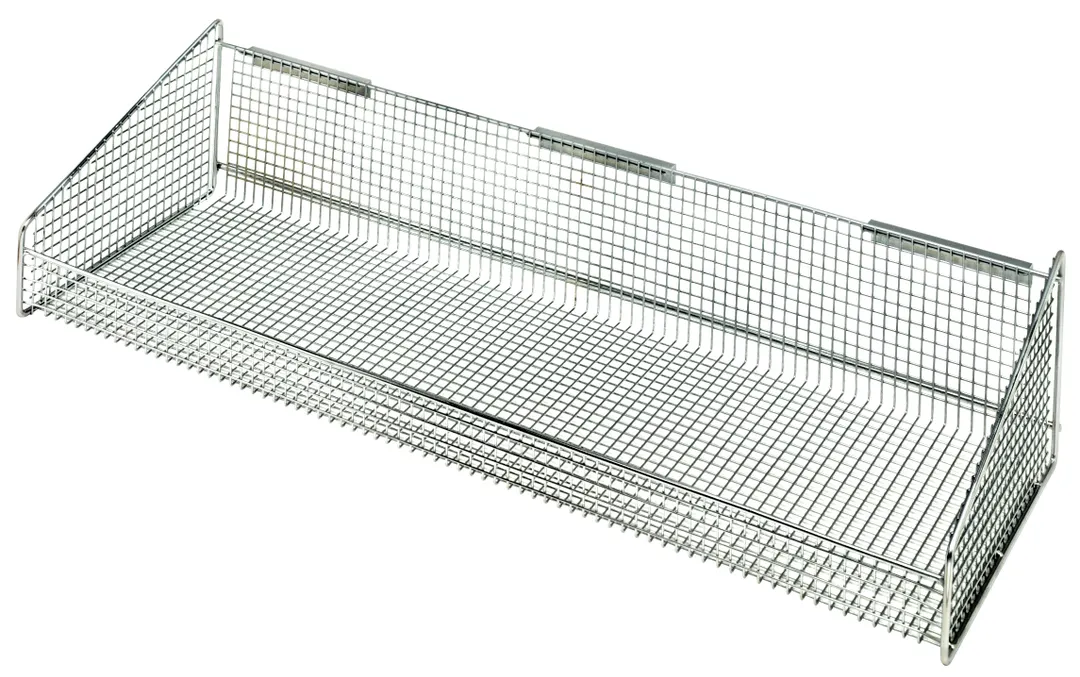 Quantum 1035HBC - Hanging Display Basket, 11-7/8" W x 36" D x 7-1/2" H, Chrome Mesh, 125 lb Capacity