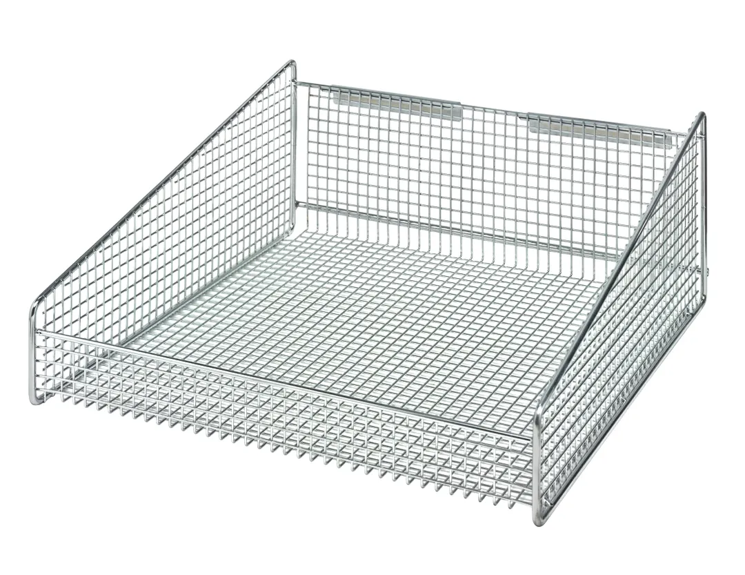 Quantum 1635HBC Hanging Basket, Mesh, 17-7/8"W x 36"D x 7-1/2"H, Chrome Plated, 125 lb Capacity