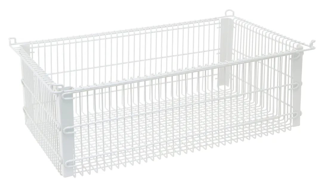 Quantum PS-WB22148 - Rectangular Chrome Plated Wire Display Basket, 14" W x 22" D x 8" H, Partition Store