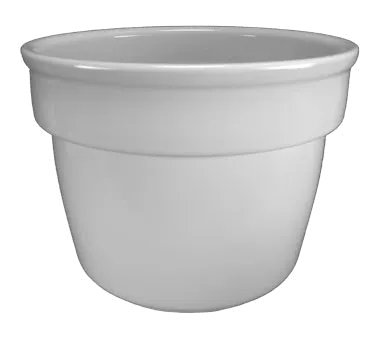 Steelite HL8W0AWHA 9.0qt Round Stainless Steel Steam Table Pan 9.0" x 9.0" x 11.75" White - 1/Case