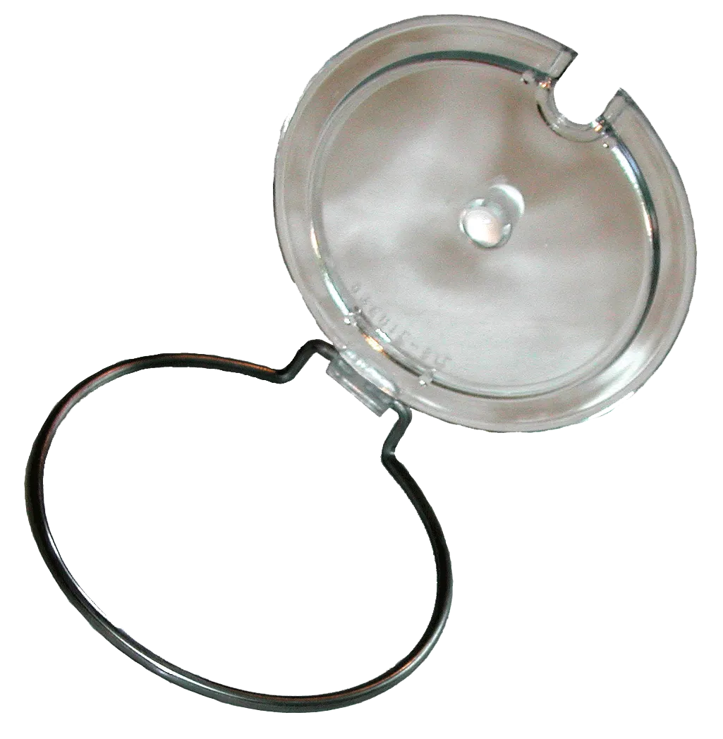 Steril-Sil HC-20-X Lid, Plastic Cover for 30 oz Containers, Hinged with Knob & Spoon Slot, USA Made