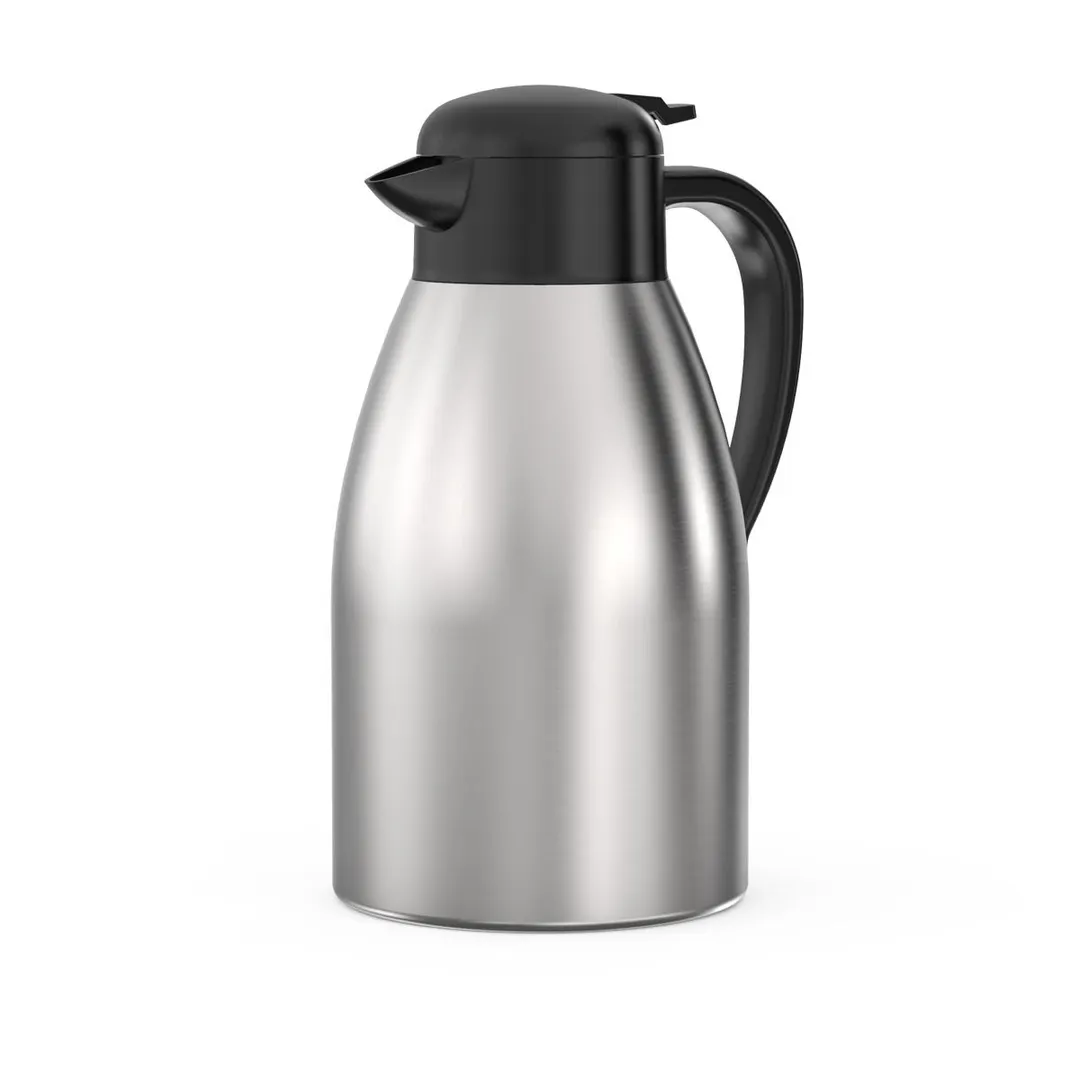 Thunder Group ASCS215 1.5‑Liter (51 oz) Coffee Decanter, Insulated Steel, Black Push‑Button Top