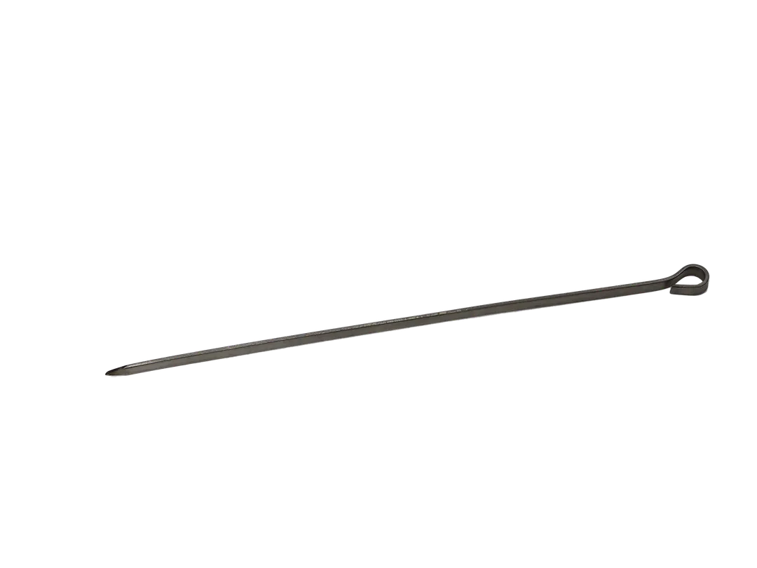 Town 22814/DZ Kabob Skewers, 14" L x 1/4" W, Pointed End, Ring Handle, Stainless Steel - 1 Dozen
