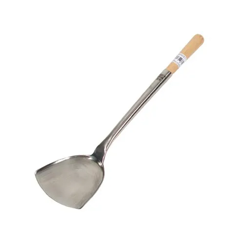 Town 33971 Wok Shovel, 19-1/2"L, 4-1/4" x 4-3/4" Shovel, Stainless Steel, Wood Handle