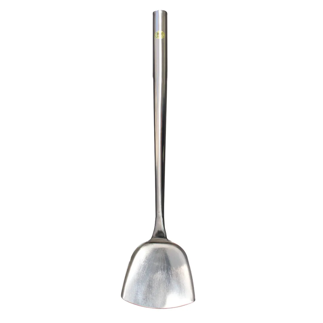 Town 33974 Large Stainless Steel Wok Shovel Turner, Heavy-Duty Kitchen Utensil For Stir-Fry Cooking