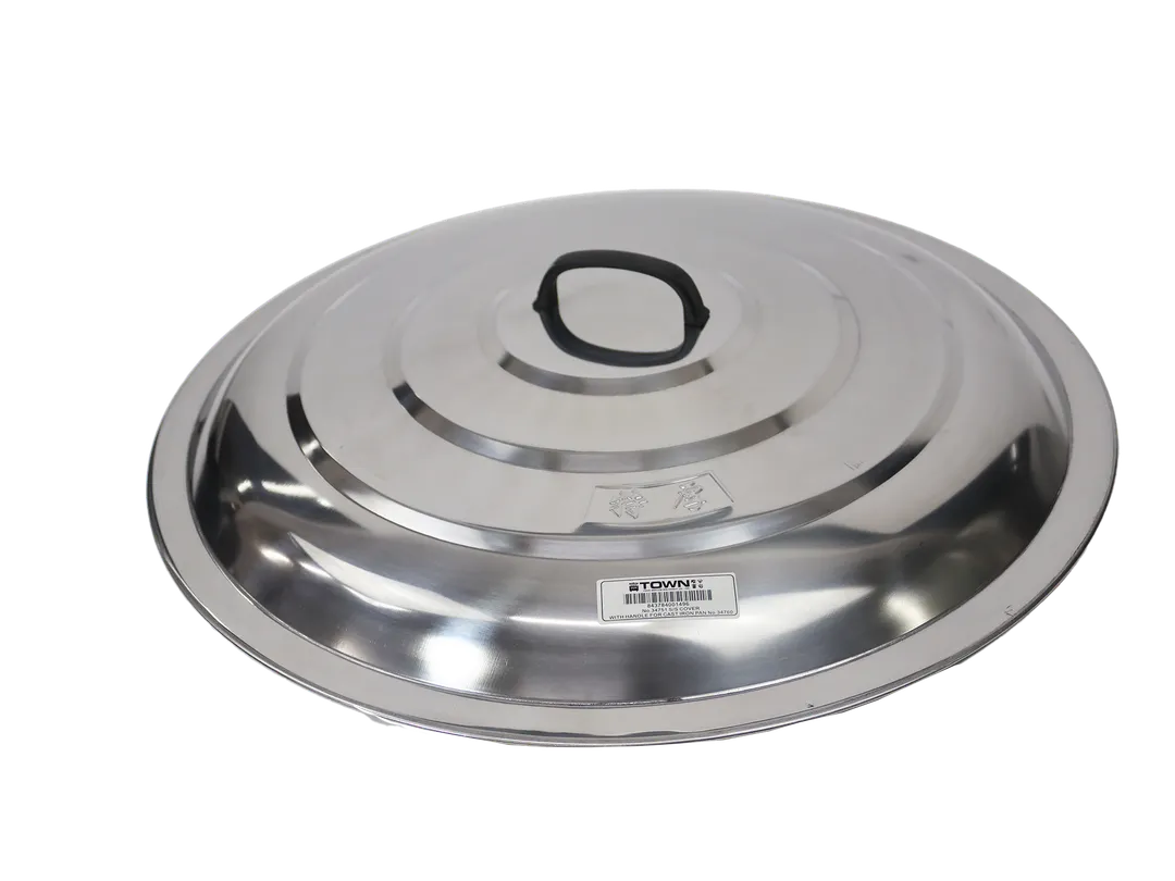 Town 34760C/DZ Sheng Jian Bao Cast Iron Pan Cover, 23" Round, Aluminized Steel - 1 Dozen