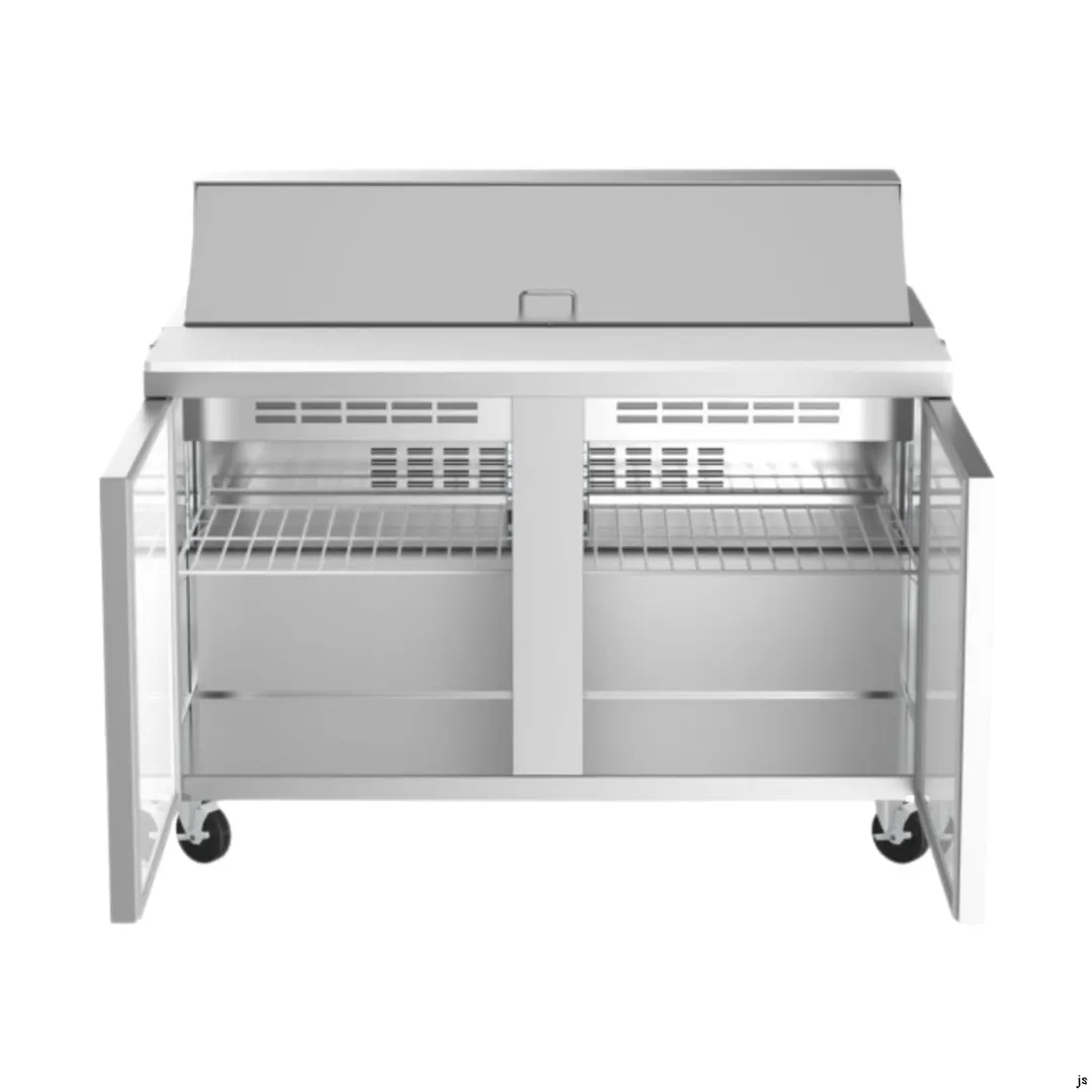 Coldline SP48 46" 2-Door Refrigerated Sandwich and Salad Prep Table, 12 Pans, Stainless Steel