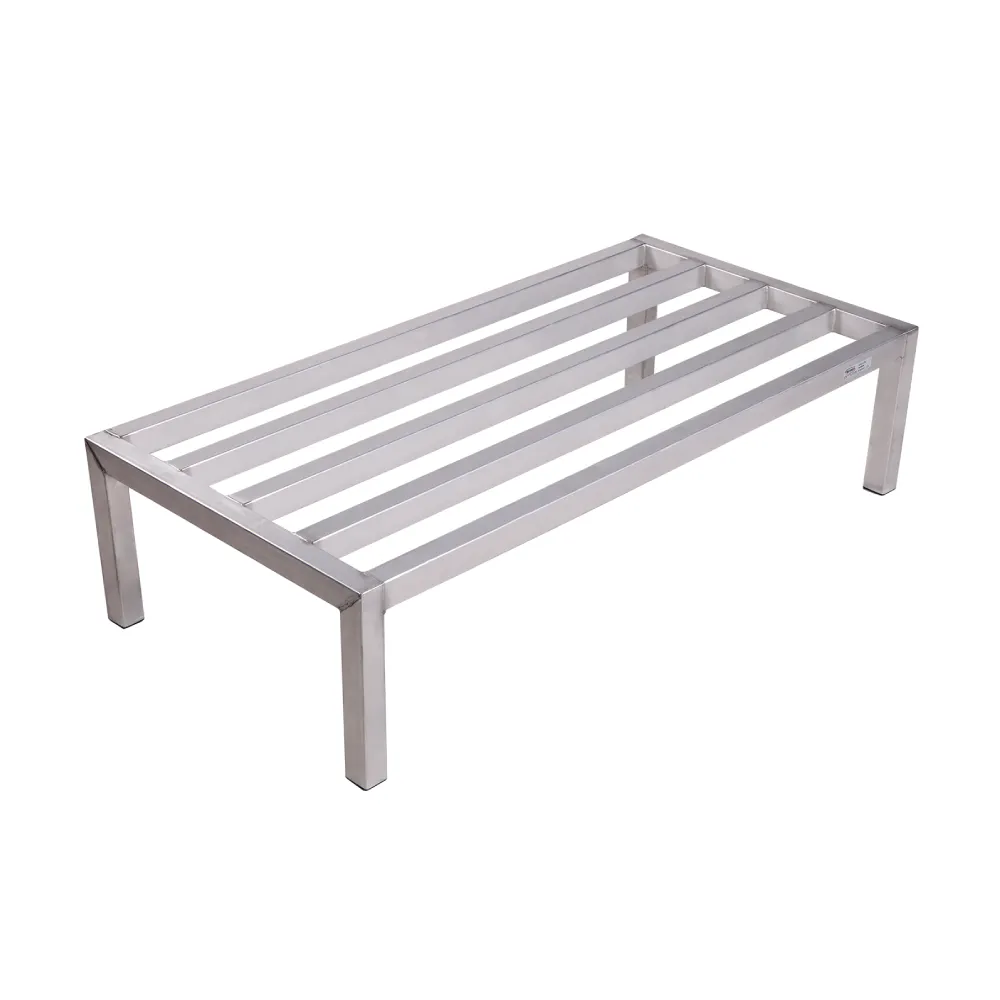 Winholt DASQ-2-824 Vented Dunnage Rack, 24" x 24" x 8", 2100 lb Capacity, All-Welded Aluminum Frame, NSF Certified