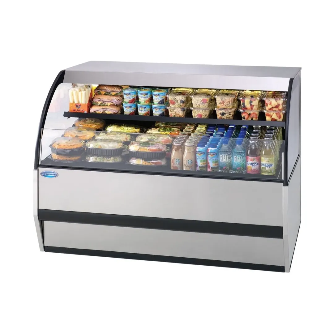 Federal Industries SSRVS5933 59" Versatile Service Top Over Refrigerated Self-Serve Counter Case