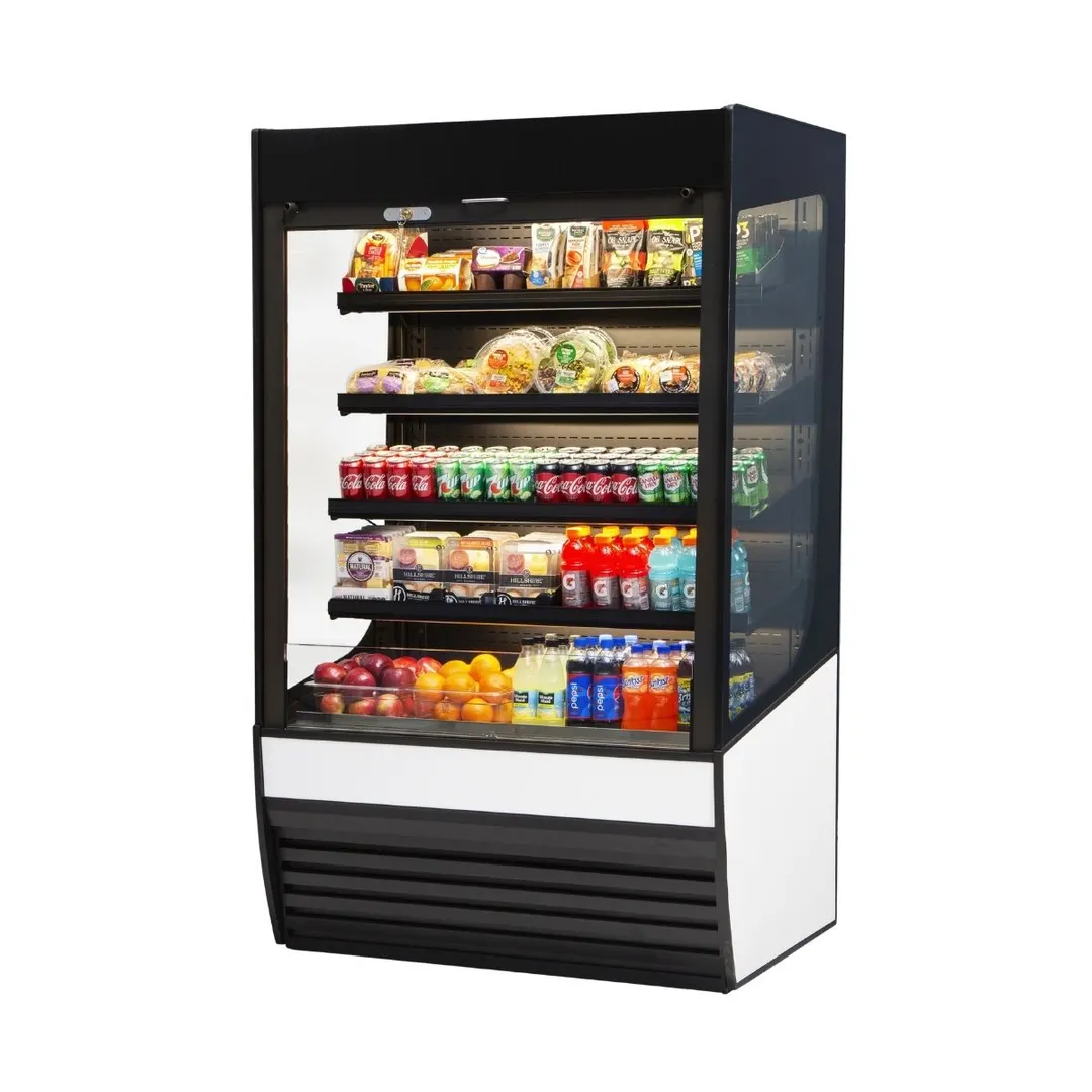 Federal Industries VRSS4878S 47" Self-Serve Vertical open Air Merchandiser, 4 Shelves, Glass Sides