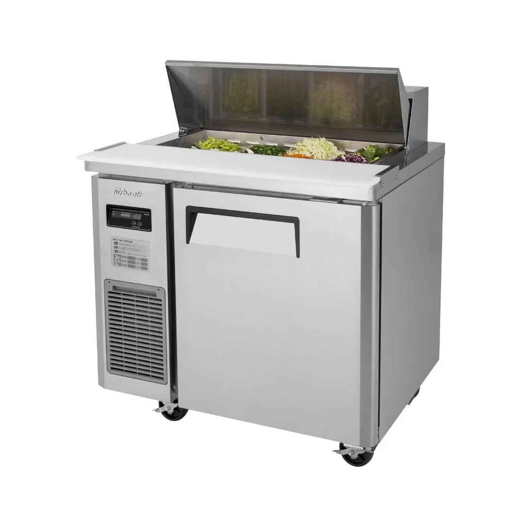 La Rosa Refrigeration L-12138-28 38" 1-Door Sandwich and Salad Prep Table, 6 Pans