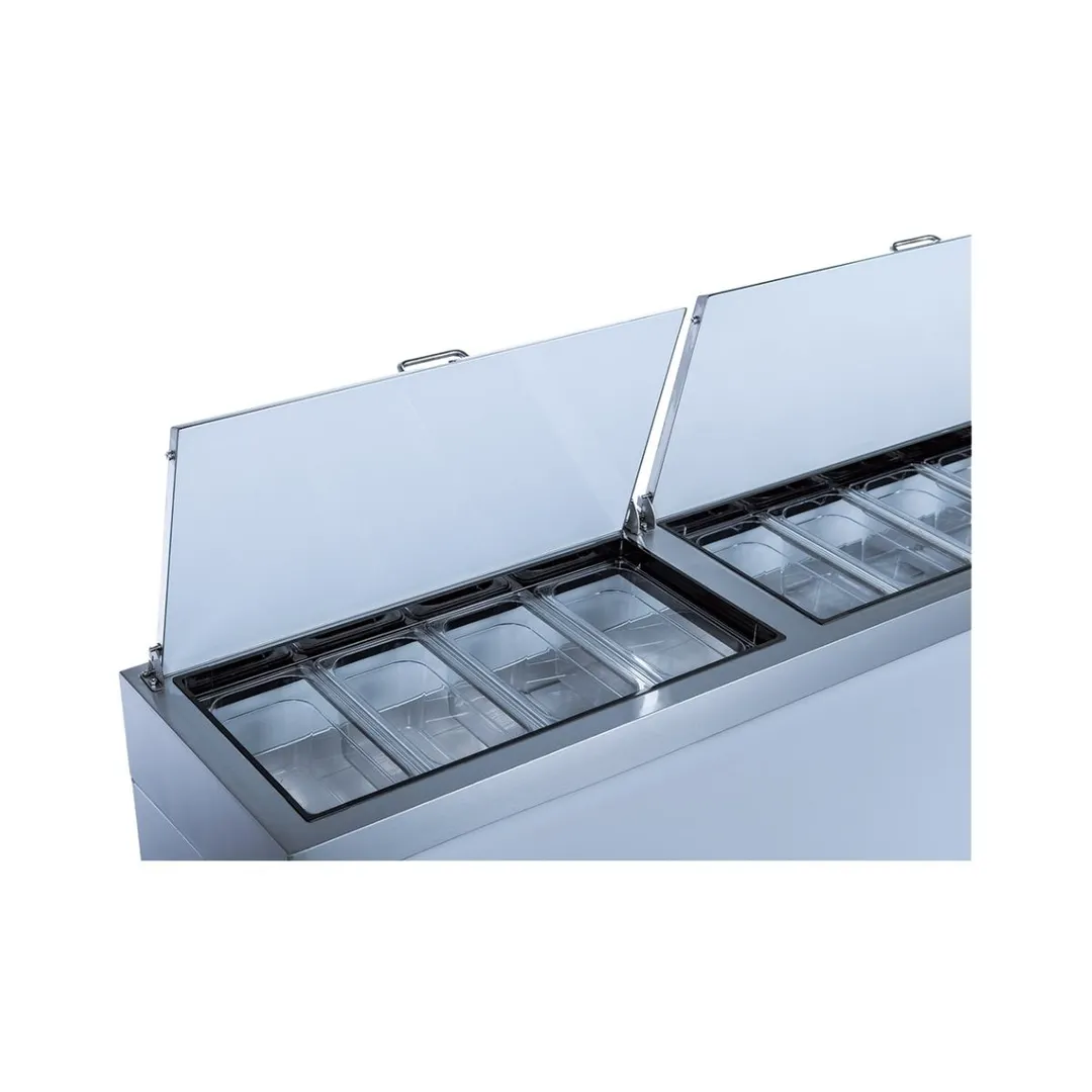Coldline CPT-72 71" 2-Door Refrigerated Pizza Prep Table, 9 Pans