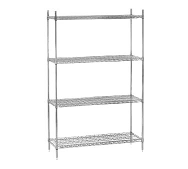 Advance Tabco ECP-86-X Special Value Wire Shelving Post, 86"H, Chrome Plated, Heavy Duty, Adjustable Feet, NSF Certified