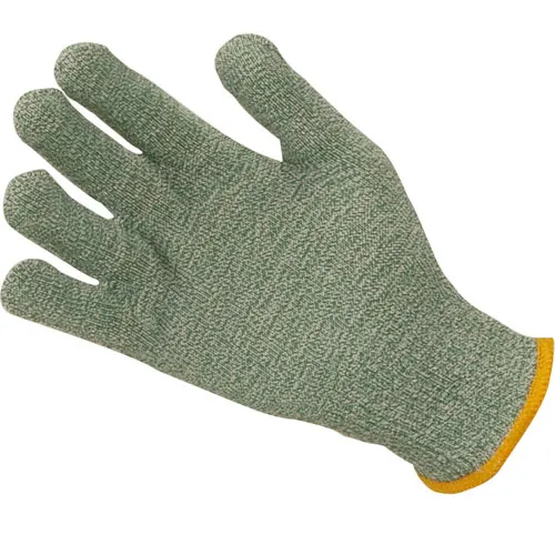 AllPoints 1331450 Kutglove™ X‑Small Cut‑Resistant Glove, 13‑Gauge, Green, Yellow Wristband, ANSI/NSF