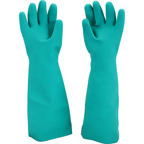 AllPoints 1506148 - San Jamar Dishwashing Gloves, 19" Length, Medium Rubber, Teal Color - 1 Pair