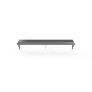Atosa USA SWS1284/304 Wall Shelf, 84" x 12" x 10", 3 Brackets, 18 Gauge 430 Stainless Steel, NSF