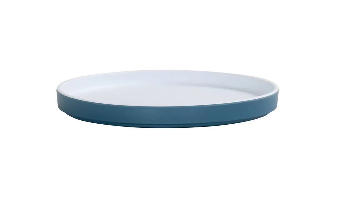 Cal-Mil 24126-9-111PLATE Bento Sushi Box, 9" Diameter Plate, Blue Plastic, Dishwasher Safe