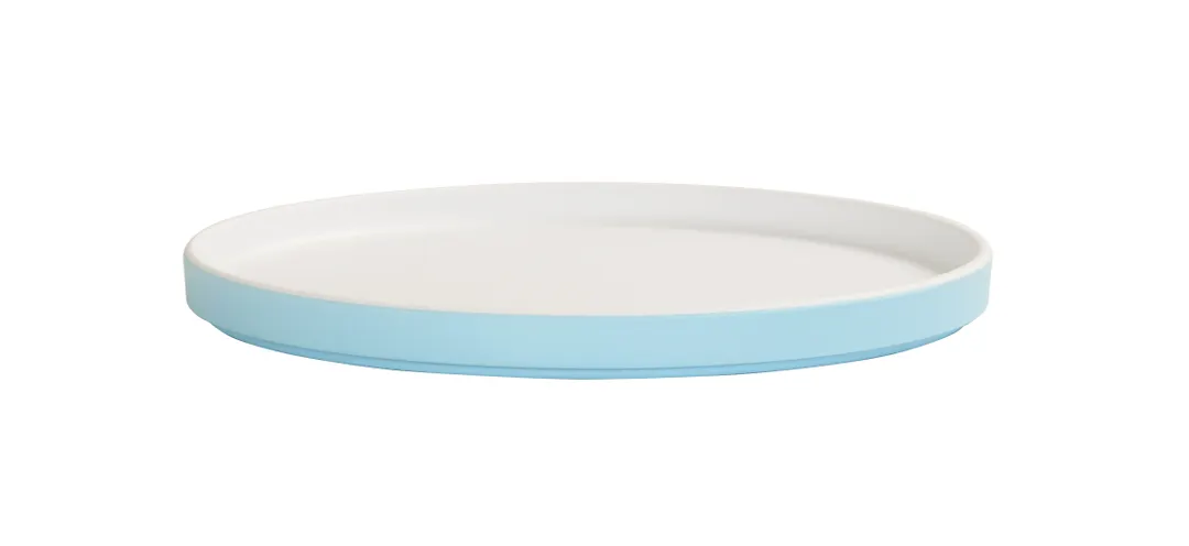 Cal-Mil 24126-9-127PLATE Bento Sushi Box, Round 9" Diameter, Ocean Blue Plastic, Dishwasher Safe