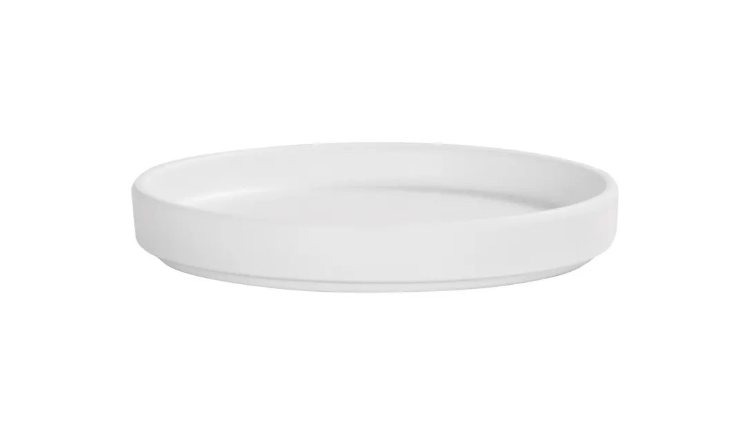 Cal-Mil 24127-5-15PLATE Bento Sushi Box, 5" Round Plate, White Melamine Plastic, Dishwasher Safe