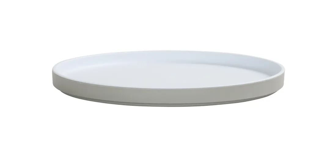 Cal-Mil 24129-10-102PLATE Bento Sushi Box, 10" Diameter Plate, Ash Gray Plastic, Dishwasher Safe
