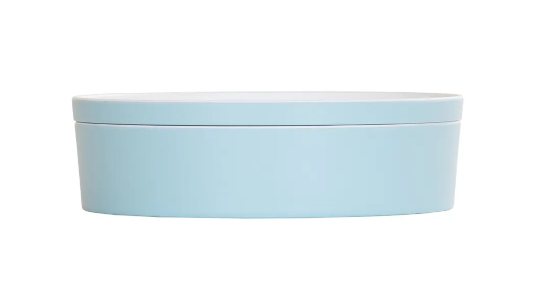 Cal-Mil 24129-10-127BOWL Bento Sushi Box, 10"x10"x2" Ocean Blue Melamine Plastic, Dishwasher Safe