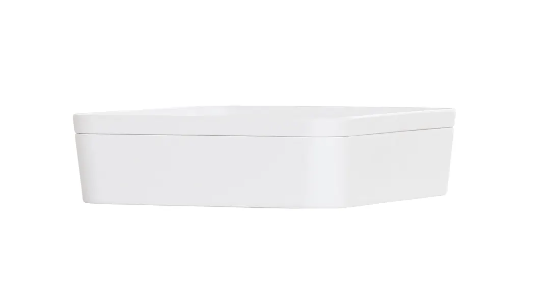 Cal-Mil 24131-10-15BOWL - Square Bento Sushi Box, 10.5" x 10.5" x 2" White Melamine, Dishwasher Safe