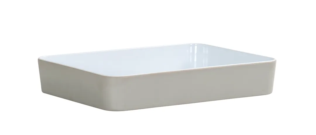 Cal-Mil 24132-1410-102BW Bento Sushi Box, Rectangular 14"W x 10-1/2"D x 3"H Melamine Ash Plastic