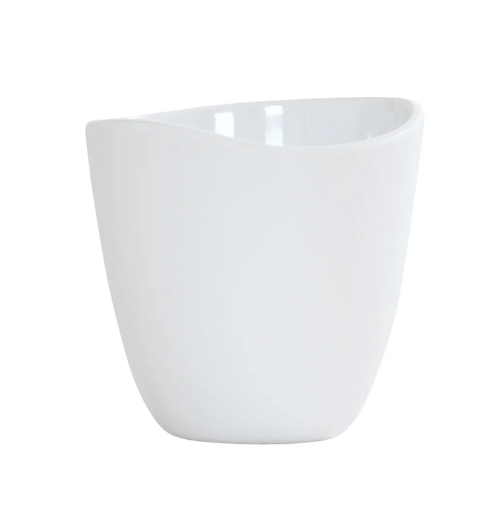 Cal-Mil 24405-24-15 White Melamine Dressing Crock 24 Oz, 4.75" dia. x 4.75" H Round, Dishwasher Safe