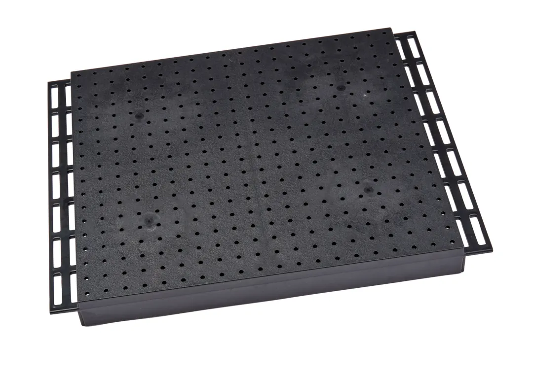 Cambro EWSPB24110 Camshelving Elevation Series Wall Pegboard Shelving, 18 x 24 in, 1/4 in Thick ABS Plastic, 1/4 in Peg Holes, 100 lbs Load, Black, NSF