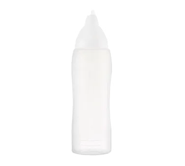 Carlisle 00556 Araven 26 oz Squeeze Bottle, 2-7/8" Dia x 9-7/8" H, Poly, White Cap, Non‑Drip, HACCP