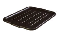 Carlisle 4401203 Comfort Curve™ Universal Bus Box Lid, 20"L x 15"W x 3/4"H, Contoured Snap-On Dishwasher Safe Polypropylene Black NSF Lid