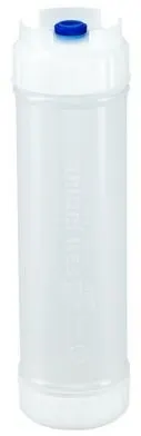 Carlisle 857320L EZ‑Kleen 20 oz White Squeeze Bottle with Blue Valve, Single Tip, Top - 1/Pack