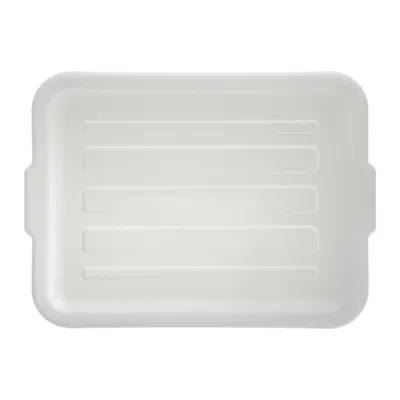 Carlisle N4401202 Comfort Curve Universal Lid, 20" L x 15" W x 1" H Polypropylene White NSF Certified Bus Box Cover