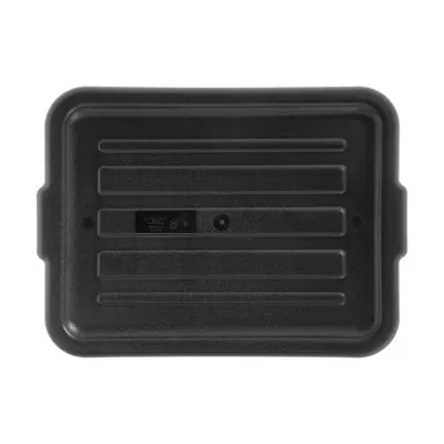 Carlisle N4401203 Comfort Curve Universal Lid, 15 x 20 in, Black Polypropylene Bus Box Cover for N44010/N44011