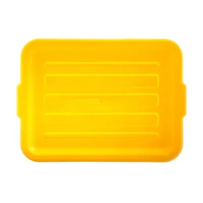 Carlisle N4401204 Comfort Curve™ Universal Lid Bus Box Cover, 20"L x 15"W x 1"H, Polypropylene, Yellow, NSF Certified