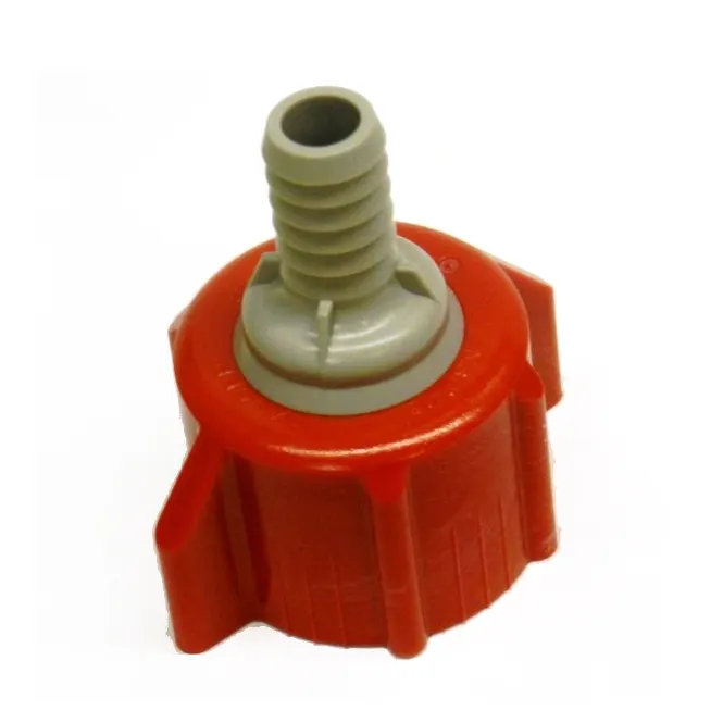 Cornelius 620056357 Bag-in-Box Connector, 3/8" Barb, Red Screw-On for Syrup Tanks