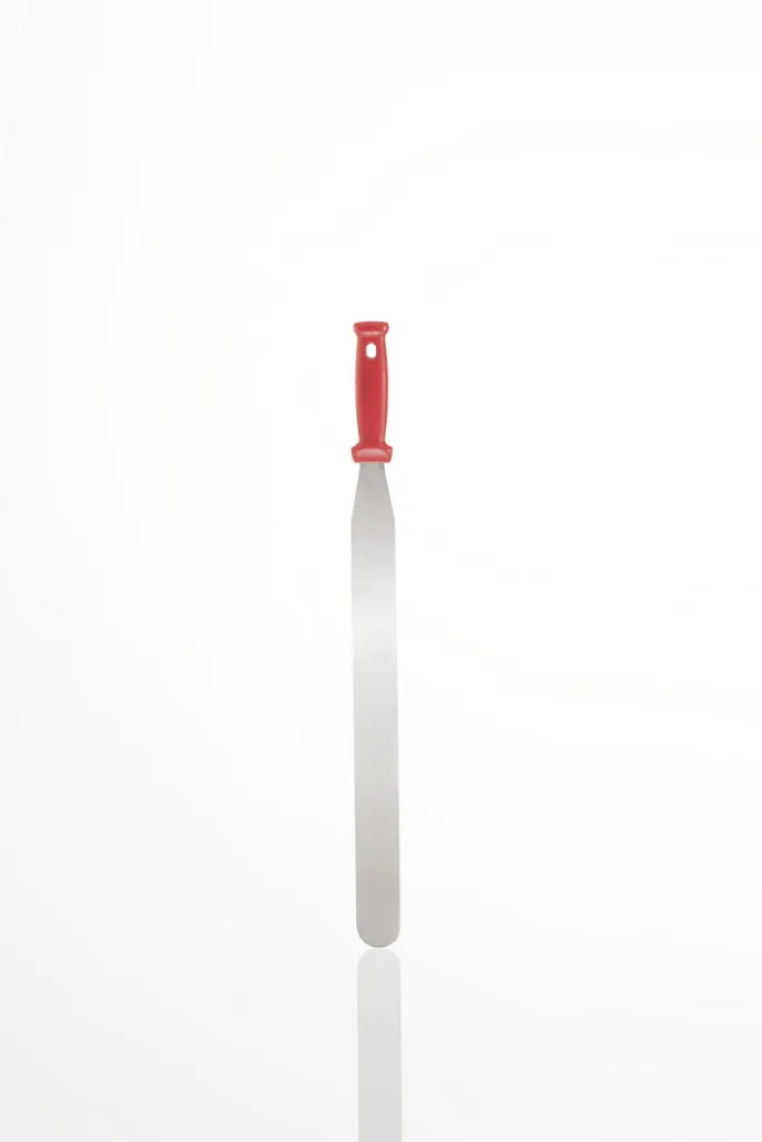 Cuppone A/SPT45 Pizza Peel Spatula, 17" Flexible Stainless Steel with Red Handle