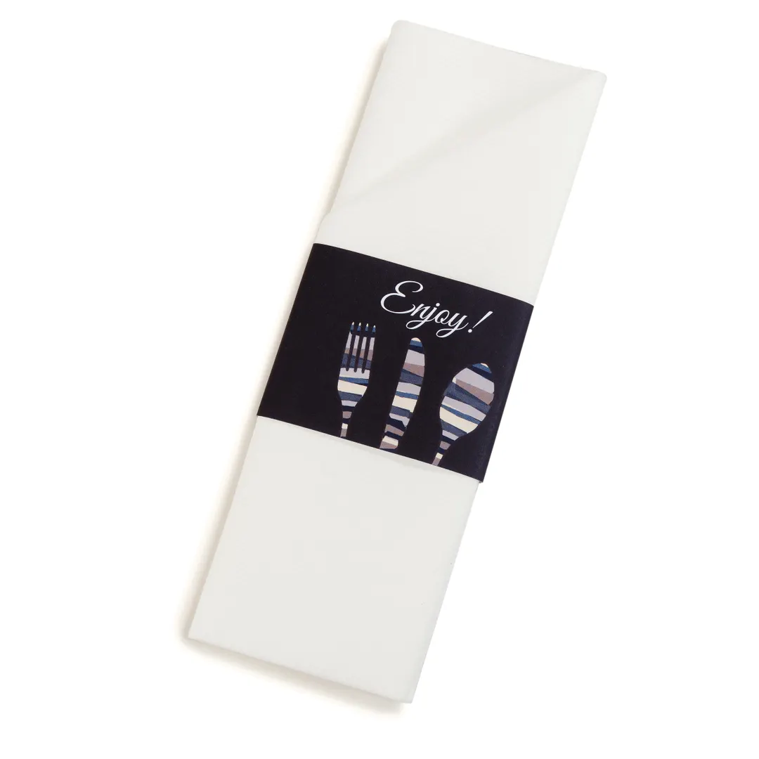 Dinex DXCTCADNS1003 Napkin Sleeve - 16" x 16" Paper Sleeve with Napkin, Utensils, Finish - 1/Pack